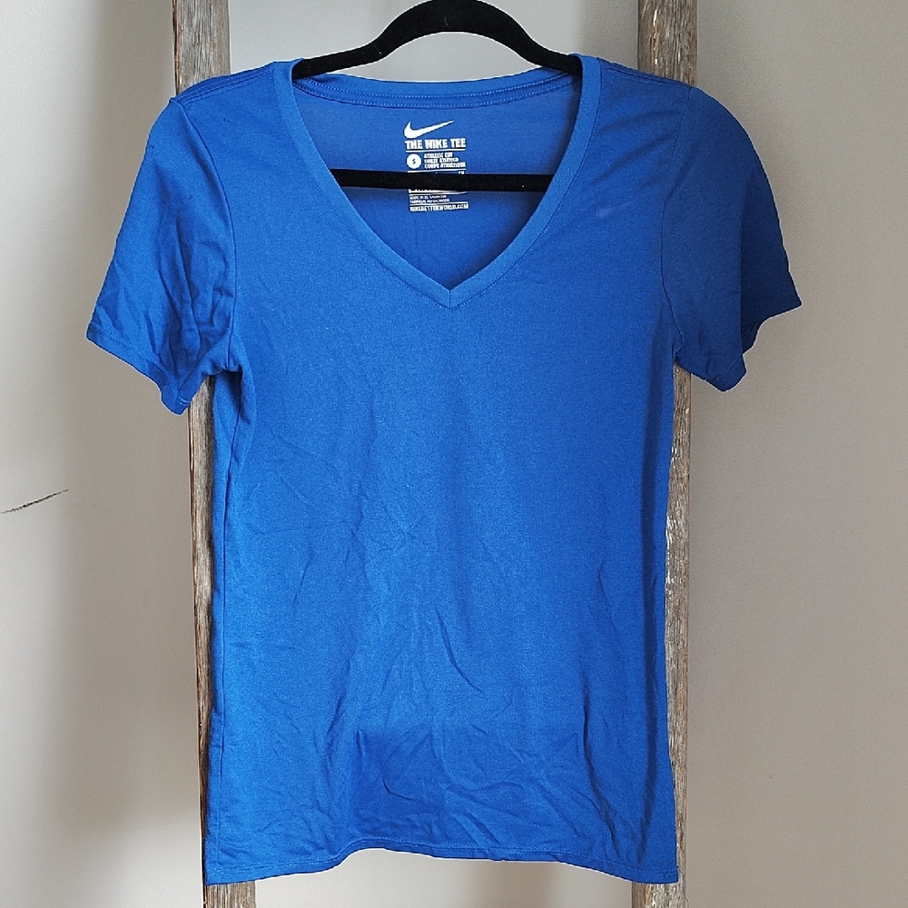 Nike Women's Royal Blue V-Neck Tee